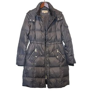 Michael Michael Kors Gray Hooded Puffer Coat Sz SP